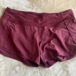Lululemon shorts in Maroon, size 10